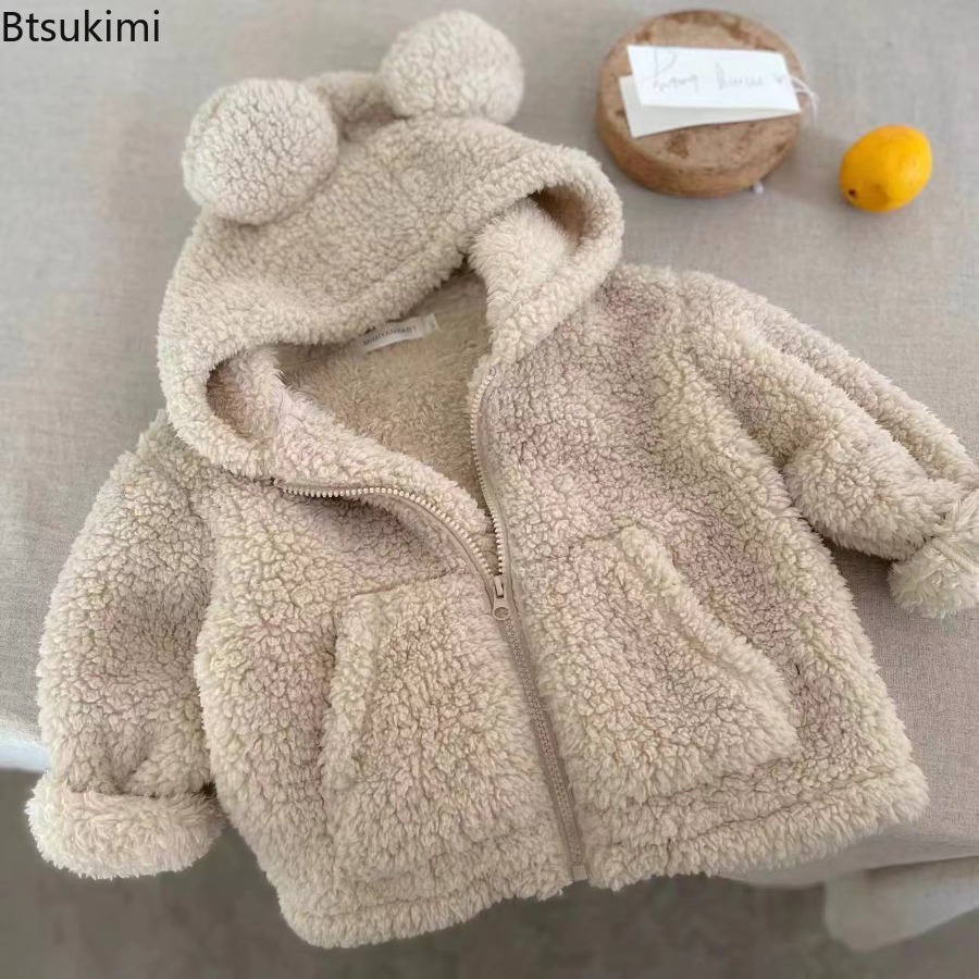 2026年冬新作 子供用長袖プラッシュコート 裏起毛 厚手  - Knit Cardigan Infant のレビューと価格