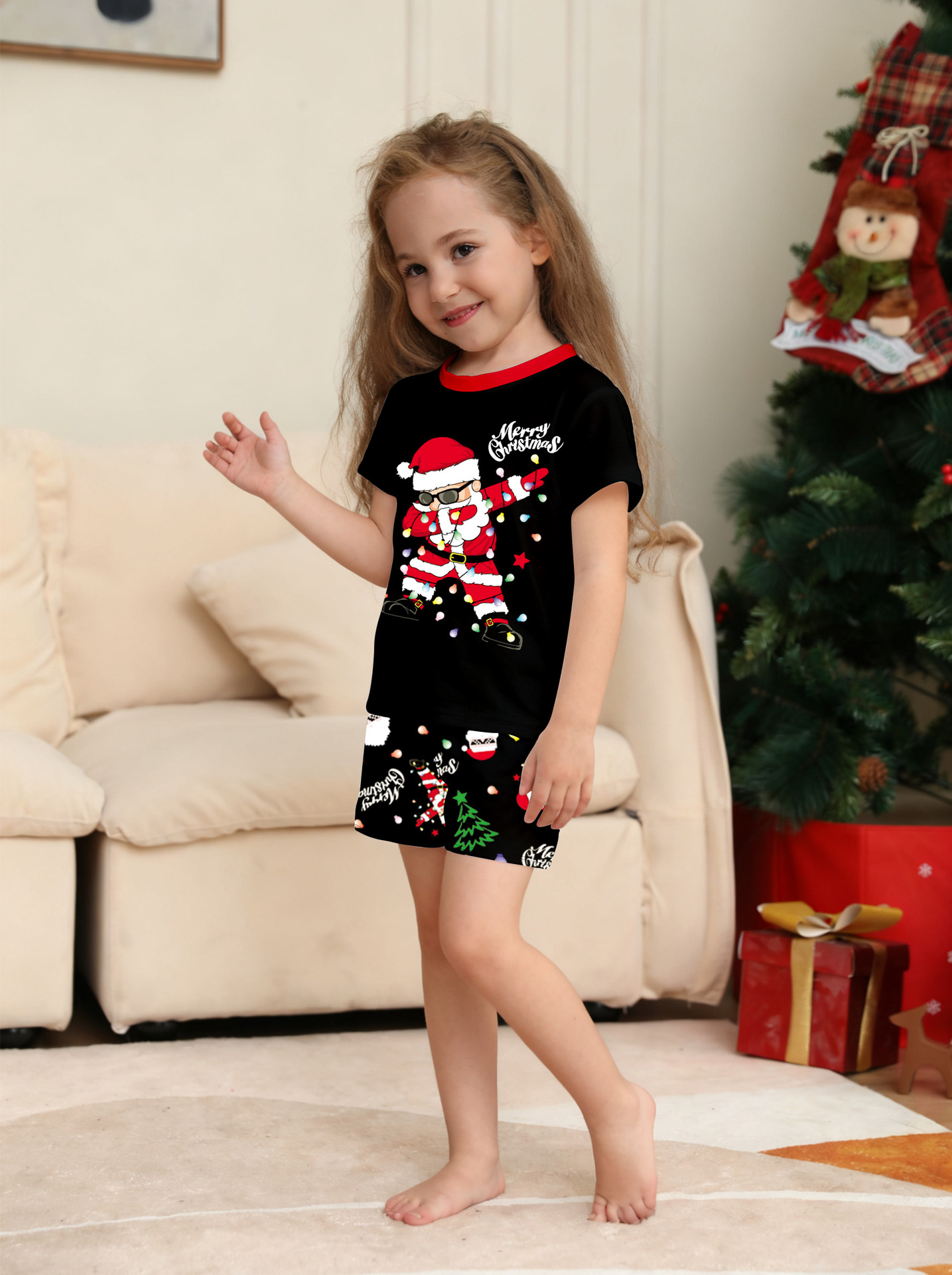 大人、赤ちゃん、子供用クリスマス柄ファミリーマッチングパジャ - Baby Clothing Night のレビューと価格