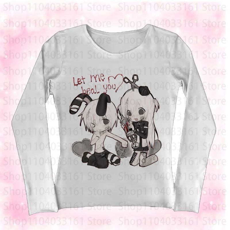 アニメガール Y2k Tシャツ ゴシックベビー Tシャツ Y - Baby Y2K Clothing のレビューと価格