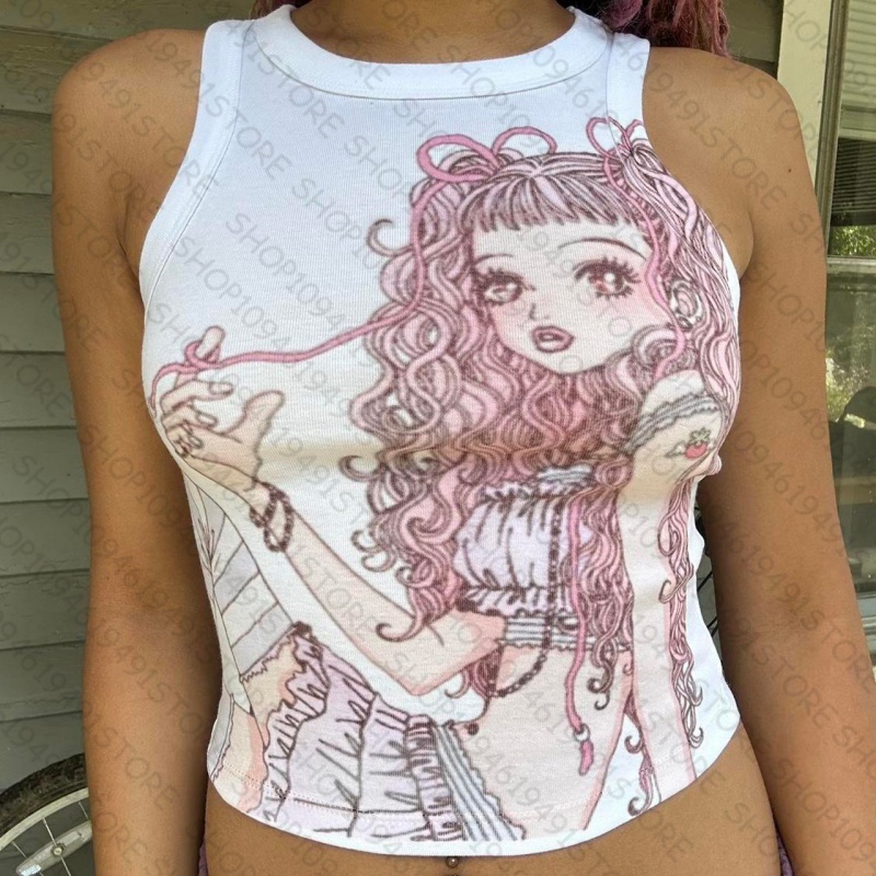 トップス 女性用 タンクトップ＆キャミソール トップス プリ - Baby Y2K Clothing のレビューと価格