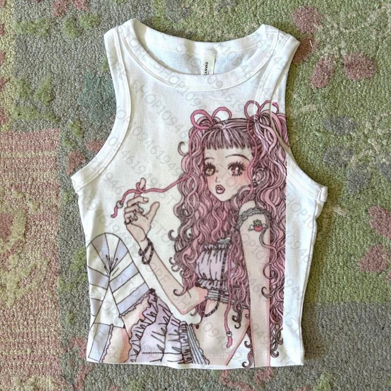 トップス 女性用 タンクトップ＆キャミソール トップス プリ - Baby Y2K Clothing のレビューと価格