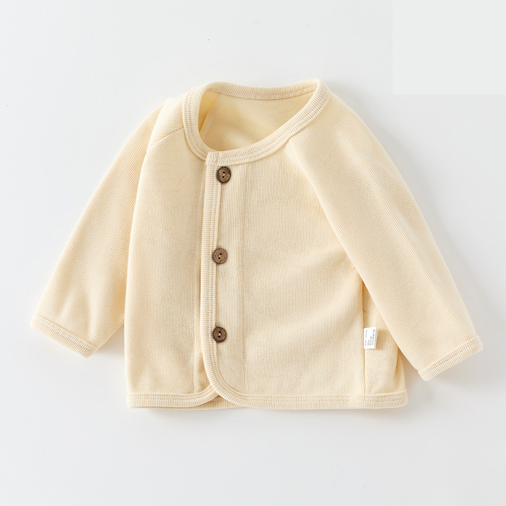 キッズカーディガン無地春秋ニットベビーセーター男の子女の子用 - Knit Cardigan Infant のレビューと価格
