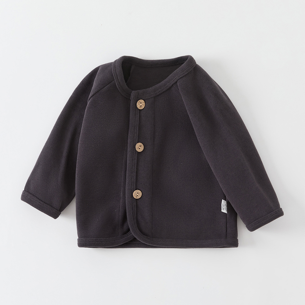 キッズカーディガン無地春秋ニットベビーセーター男の子女の子用 - Knit Cardigan Infant のレビューと価格