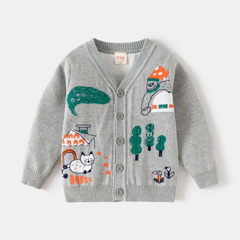 2-8T 幼児キッズベビー少年少女セーターカーディガンニット - Knit Cardigan Infant のレビューと価格