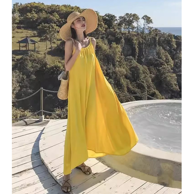 母娘お揃いビーチウェアワンピース ママとベビーガールズ イエ - Baby Yellow Clothing Women のレビューと価格