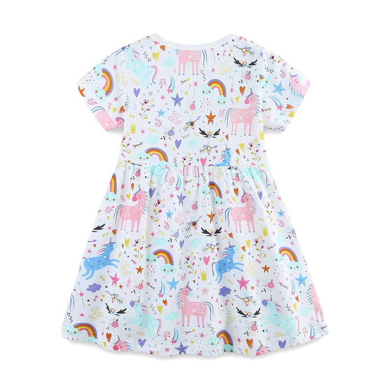 2-7T ジャンプメーターレインボー半袖ベビープリンセスドレ - Baby Clothing Knitting Patterns のレビューと価格