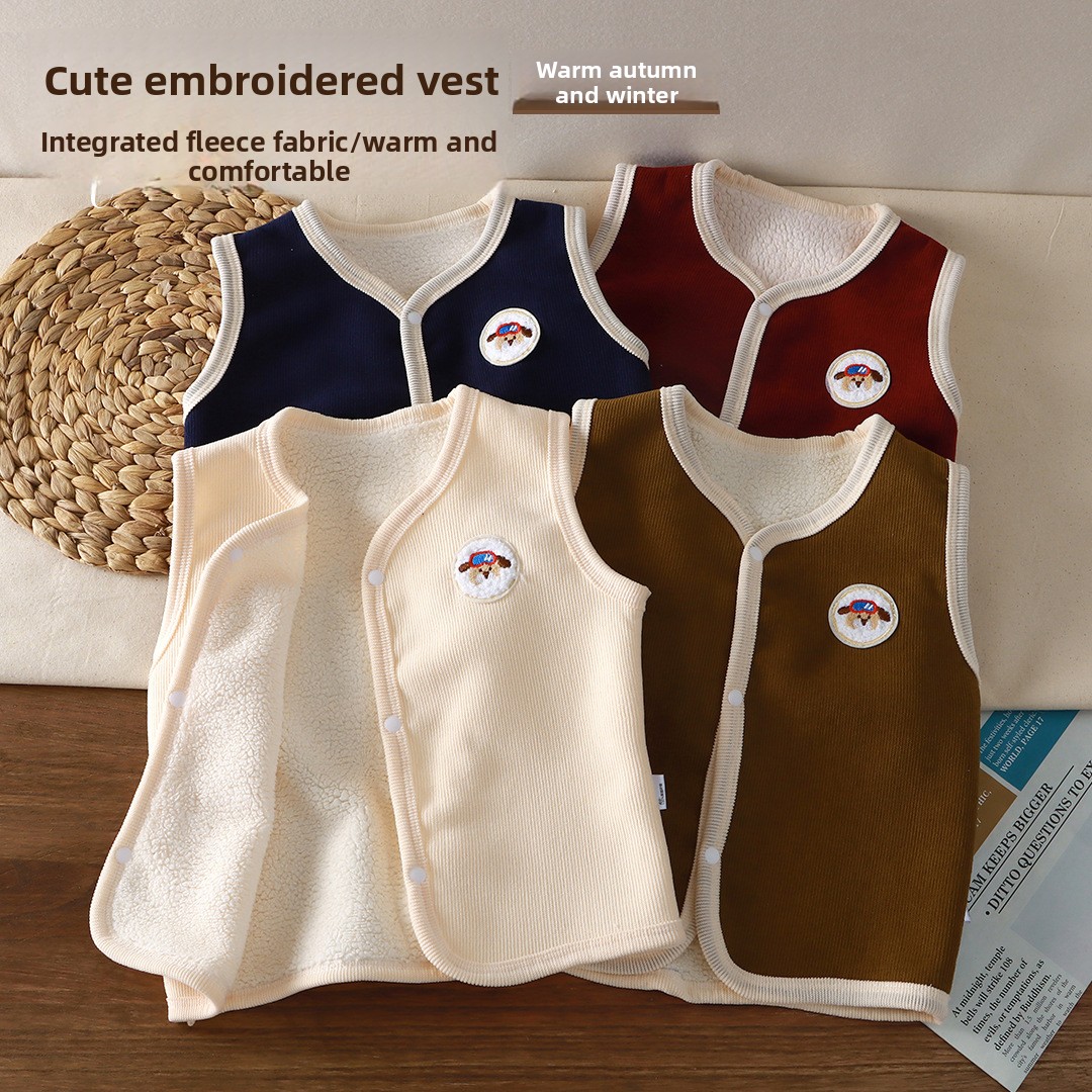 二重層豪華な肥厚子供ベスト秋冬新ベビーカーディガンベストかわ - Knit Cardigan Infant のレビューと価格