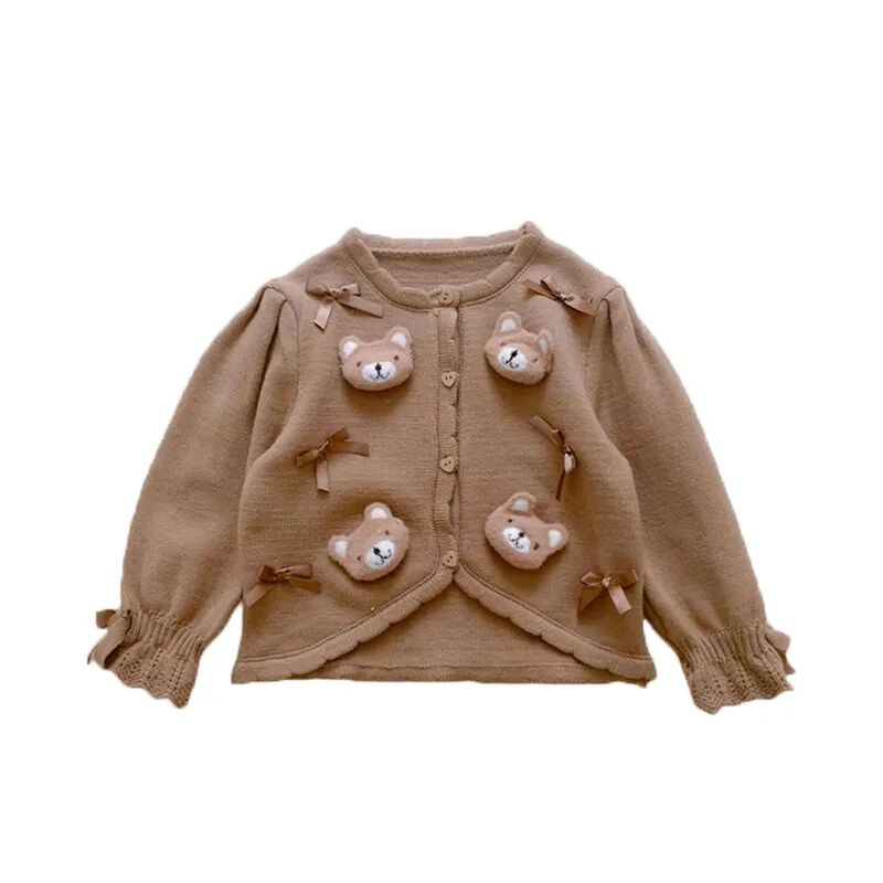 子供の花柄のニットカーディガン,女の赤ちゃんのセーター,ヘア - Knit Cardigan Infant のレビューと価格