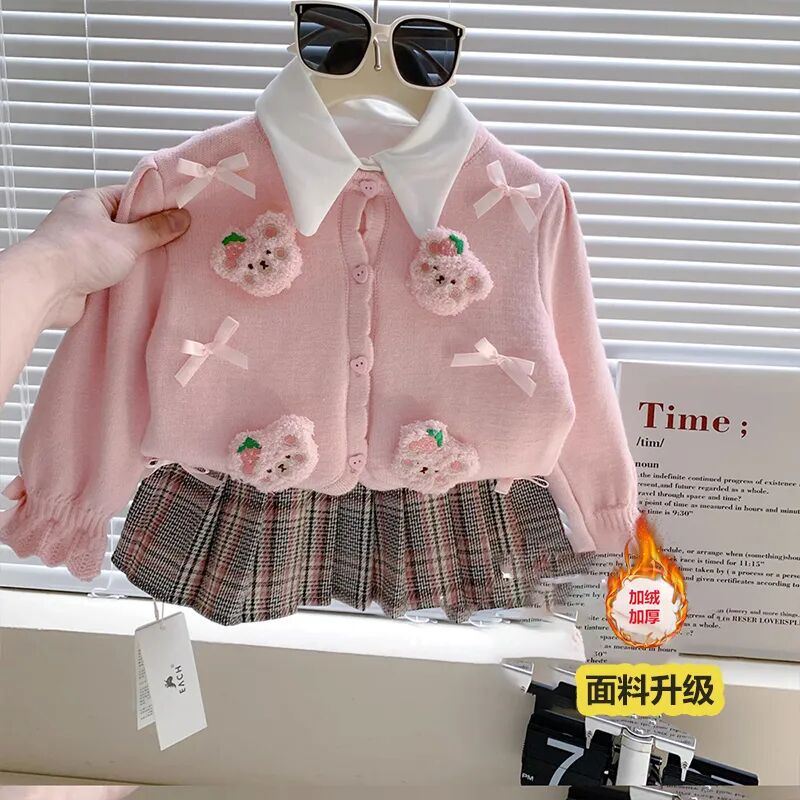 子供の花柄のニットカーディガン,女の赤ちゃんのセーター,ヘア - Knit Cardigan Infant のレビューと価格